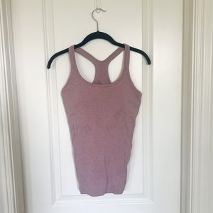 lululemon mauve pink ribbed tank top